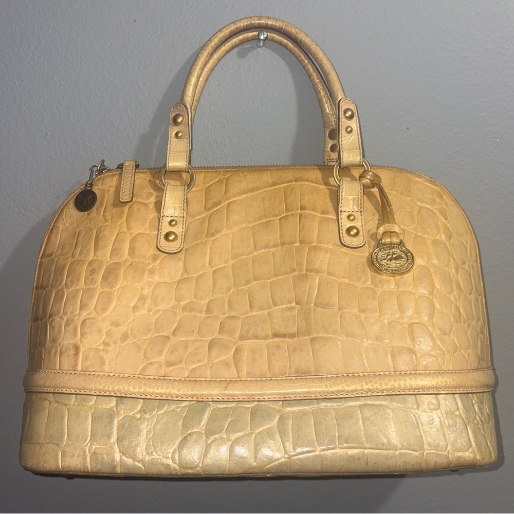Brahmin Gold Crocodile-Embossed Tote